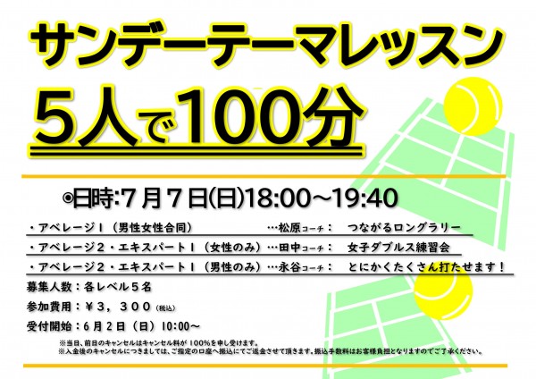 ①7.7サンデーテーマレッスン